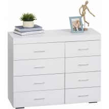 Cassettiera per Casa e Ufficio in Legno Bianco 90x35x73 cm