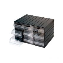 Cassetta cassettiera in plastica porta minuteria 9 cassetti Fervi Art. C080/9