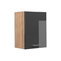 Pensile da cucina R-Line, Antracite lucido, 45 cm Vicco