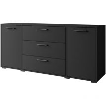 Mobilier1 - Cassettiera Sarasota 174, Grafite, Con cassetti e ante, Numero di cassetti: 0, 68x150x40cm