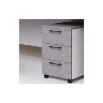 Cassettiera scrivania ufficio in legno 3 cassetti