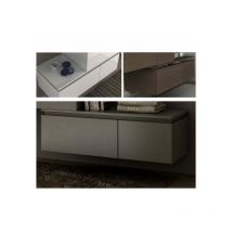 Bagno Italia - Cassettiera sospesa 100 cm x 32 cm x 45 cm. Colore bianco lucido