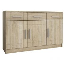 Mobilier1 - Cassettiera Tucson 145, Sonoma quercia, Con cassetti e ante, Numero di cassetti: 0, 70x103x37cm