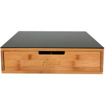 Cassetto porta capsule in bambù naturale