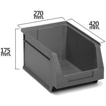 Industrias Tayg - Cassetto impilabile grigio No56 420x270x175 mm. (4/6)