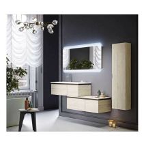 Baden Haus - Cassettone Avril100 cm SospesoRovere Sbiancato 2 cassetti