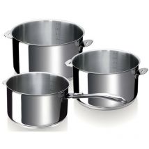Beka - Série de 3 casseroles inox 16/18/20cm + 1 manche 12326974