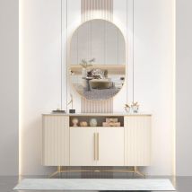 Cassilando - Specchio Ovale 75x50 cm, Specchio Ovale da Bagno, Struttura in Metallo, Cornice in Lega di Alluminio, Specchio da Parete Unico, Specchio