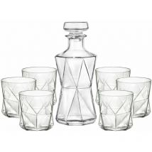 Bormioli Set 7 teilig 1 x Karaffe + 6 x Gläser