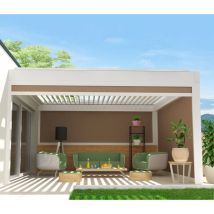 Intersun - Chiusura a cassonetto per pergola spinelle e hylia 4,50x2,50 m (Motorizzato a Telecomando - Bianco - Talpa)