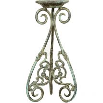 Biscottini - Cast Iron Pot Holder Tripod Saucer Plant Pedestal Planter Support Outdoor and Indoor Pot Holder Antique Finish 32x66 cm