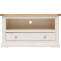 Cabinet Bits - Castelli Off White 1 Drawer tv Cabinet Chrome Knob - Off White