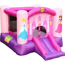 Gonfiabile per Bambini Castello Incantato Principesse Gioco Scivolo Canestro