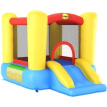 Castello Gonfiabile con Scivolo 155x215x140 cm Happy Hop Multicolore