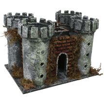 Castello Per Presepe 4 Torri Paesaggio A 20x14 Cm 10502