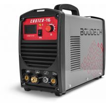 Boudech - caster-tig Lichtbogenschweißgerät mit Invertertechnologie 200 Amp. Doppelfunktion wig/mma mit Hochfrequenzauslöser und VDR-Schutzsystem.