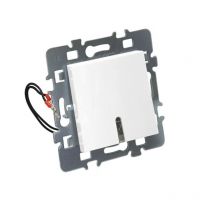 Poussoir 10A, 250V, casual blanc, sans plaque