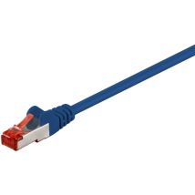 Cat 6 Patchkabel, S/ftp (pimf), Blau, Kupferkaschierter Aluminiumleiter (cca). Kabellänge 0.5 M