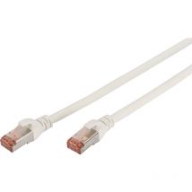 DK-1644-020/WH RJ45 Netzwerkkabel, Patchkabel cat 6 s/ftp 2.00 m Weiß Flammwidrig, Foliensch - Digitus