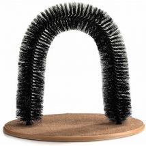Hoopzi - Cat Arch Self Grooming and Massaging Brush Toy, Pet Scratcher Pads Hair Cleaner