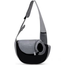Wddnaot - Cat Dog Carrier Bag Portable Pet Bags Breathable Shoulder Bag Travel Hiking Camping for Small Cat Small Dog Black