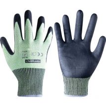 Tuffsafe - Cut Resistant Gloves, Nitrile Foam Coated, Green/Black, Size 7