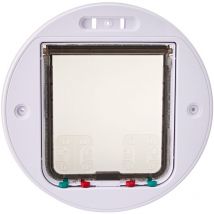 Portale rotondo in vetro, color argento - Pet Mate