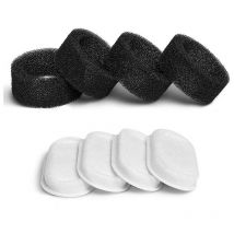 Cat fountain filter, 8 filters + 8 sponges, cat fountain filter with resin and activated carbon - Ahlsen