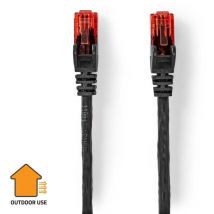 Nedis - Cat6 netzwerkkabel rj45 stecker rj45 stecker uutp 200 m aussenbereich rund pe schwarz label 86385312 86385312 86385312 86385312 86385312