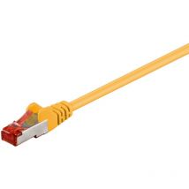 Cat 6 Patchkabel, s/ftp (PiMF), gelb, Kupferleiter (cu), halogenfreier Kabelmantel (lszh). Kabellänge 2 m