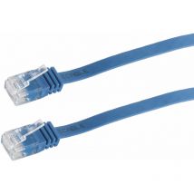 CAT.6 Patchkabel Flachkabel, u/utp, blau, 0,5 m