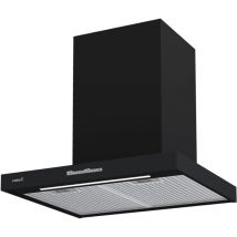 Cata - Hotte aspirante décorative sygma 6010 bk noire – 802 m³/h, 60 cm, a