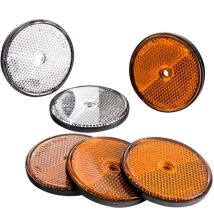 Maxter - Catadióptrico redondo de 61 mm para fijar 6 pcs