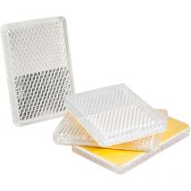 Catadiottro adesivo 57x40mm bianco 4 pz