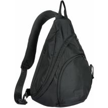 Schultertasche für Reithelm – Crossbody Sling Design – Gepolsterter Schultergurt – Leichtes Material – Sportliche Logos – Schwarz