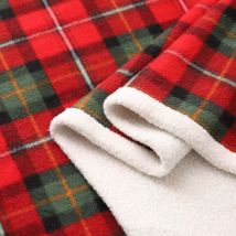 Catalonia Couverture de Noël à Carreaux Sherpa Couverture, Réversible Super Doux Chaud Confortable Fuzzy Snuggle Micro Polaire en Peluche Buffalo
