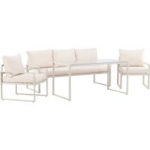 Ensemble canapé fauteuils et table de jardin Catania