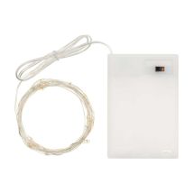 Lotti - Luci Di Natale Catena Con Micro Led E Filo In Metallo A Batteria Per Interno -luce Fredda / 40 Micro Led - 3.9 Mt