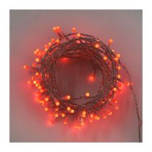 Catena luminosa led tondo 360° con 300 luci rosse - illuminazione festiva interna/esterna