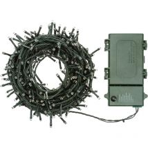 Luci di Natale a batteria 300 led con controller e timer bianco caldo