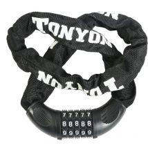 Catena Antifurto Bicicletta 5 Cifre Codici Resettabili 100.000 Codici per Bici, Moto, Porta, Cancello Lunghezza 90 cm Nero