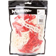Catena in plastica bianco/rossa 6 mm lunghezza 5 metri