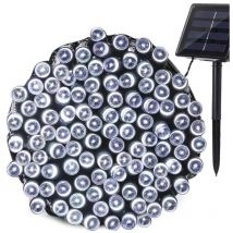 Catena led luci di Natale con ricarica ad energia solare 300 led 30 mt luce Bianca Fredda