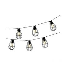 Kaemingk Luci da Esterno Solar String Lights Iron Bianco Caldo 8 Led