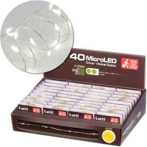 MikroLED-Lichterkette 4m weiß fest 2xCR2032