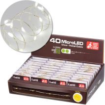 Chaîne microLED 4m blanche fixe 2xCR2032