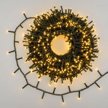 Lotti Importex - Catena Nastro ø6cm ntlg 1000 MiniLED cavo Verde 4+30,5m Luci di Natale