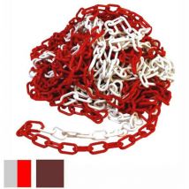 Catena plastica mm 8 bianca/rossa m 25 CVM