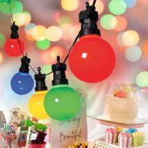 Solarlichterkette 15 G50 Glühbirnen 2x6m