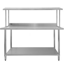 5ft Catering Bench With Single Over-Shelf